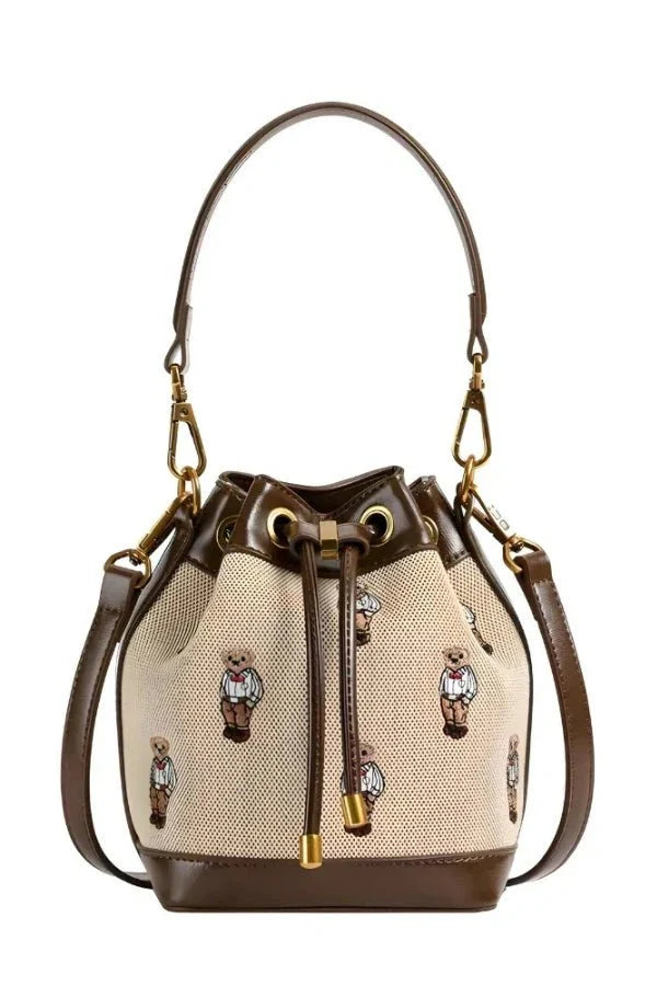 Athena Bucket Bag - PU Leather Drawstring Everyday Carry - Image 3