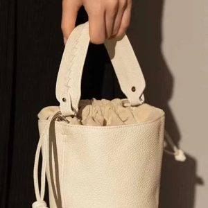 Cora Bucket Bag - PU Leather Drawstring Closure