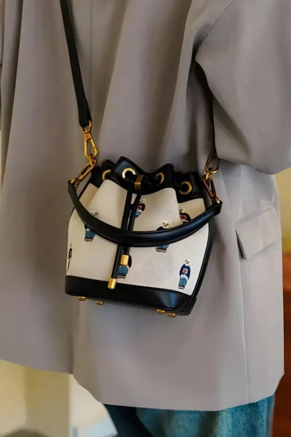 Athena Bucket Bag - PU Leather Drawstring Everyday Carry - Image 2