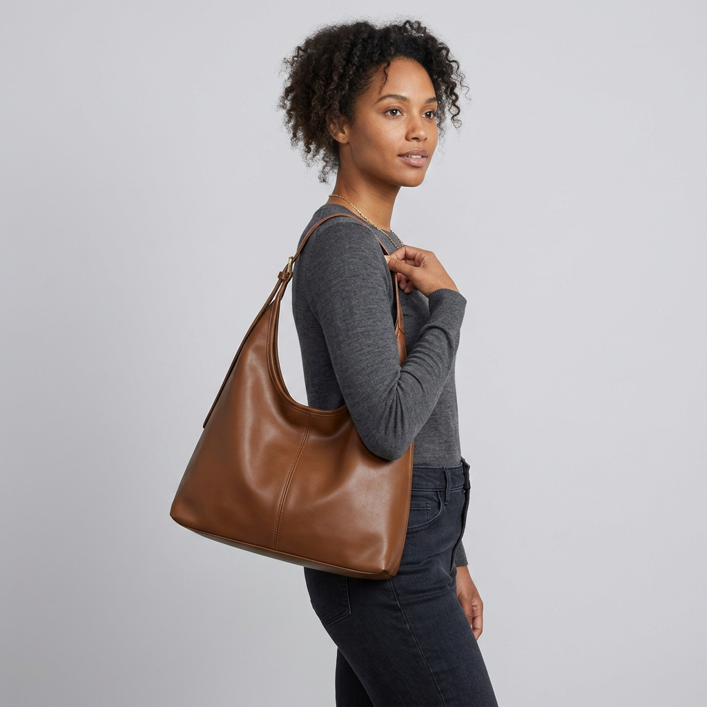 Celia Hobo Bag - PU Leather Spacious Carry - Image 8