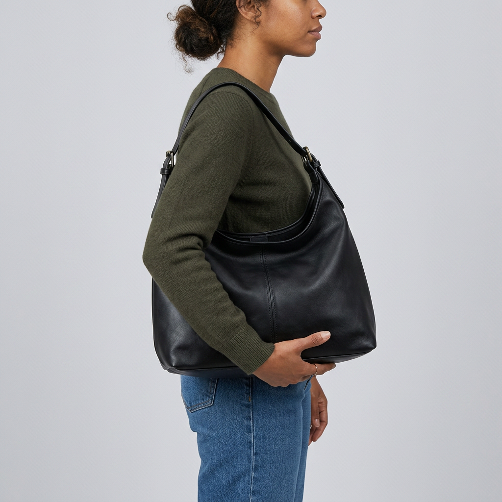 Celia Hobo Bag - PU Leather Spacious Carry - Image 5