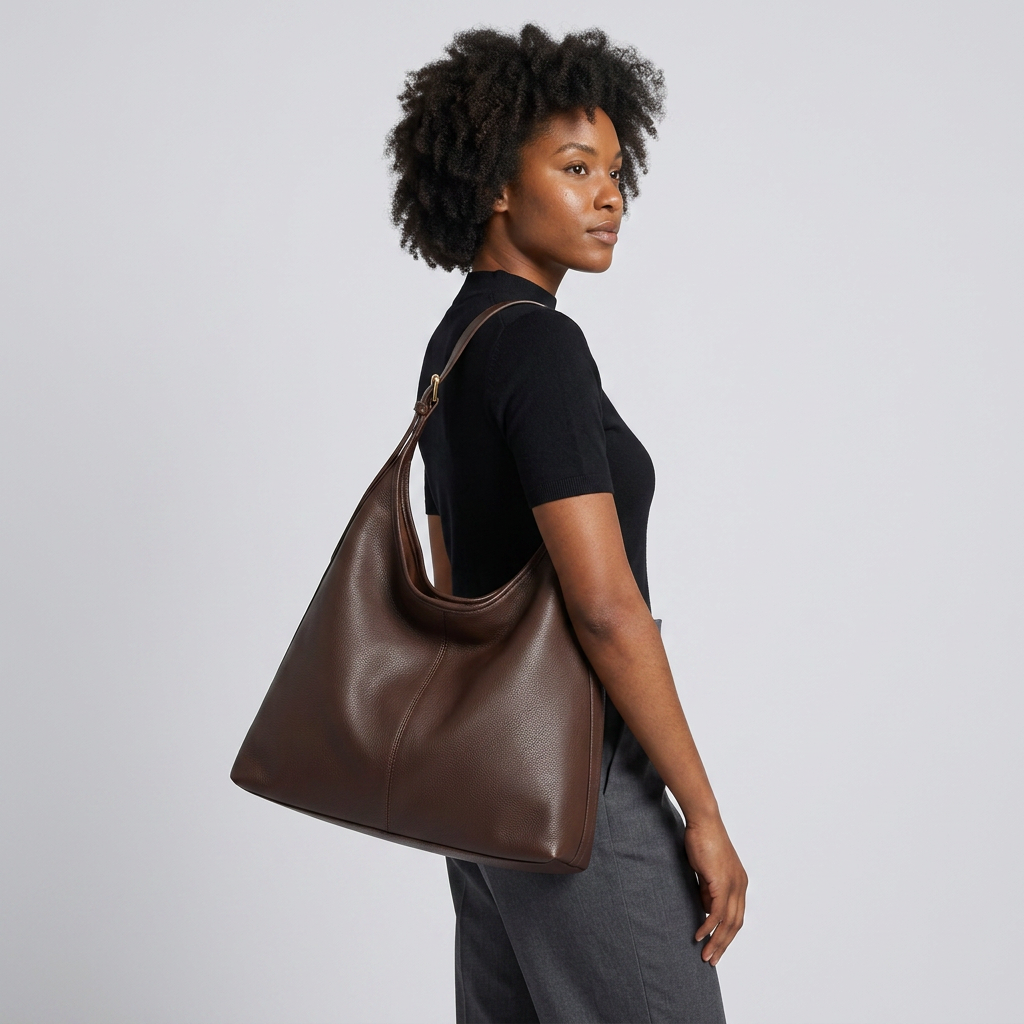 Celia Hobo Bag - PU Leather Spacious Carry - Image 14