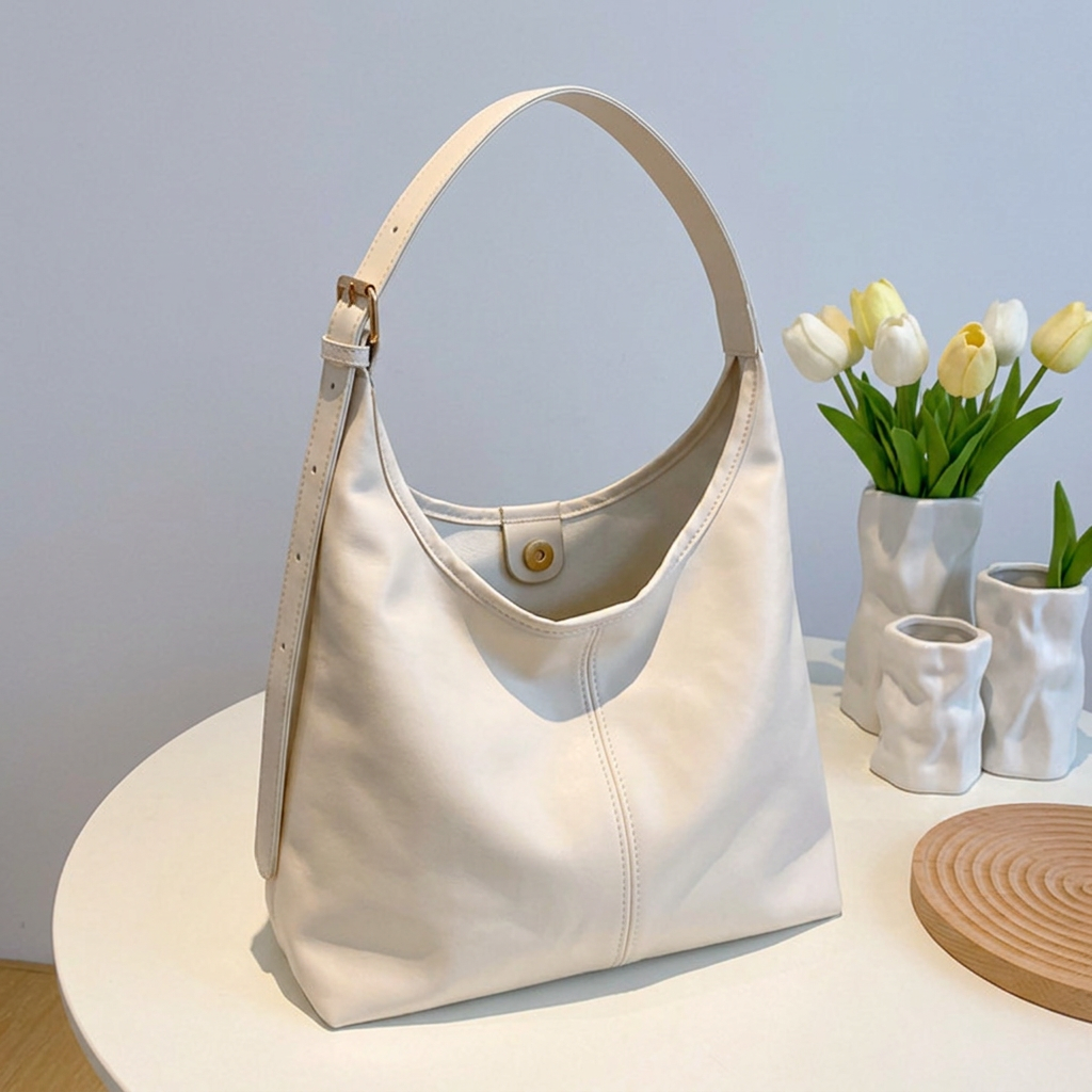 Celia Hobo Bag - PU Leather Spacious Carry - Image 12